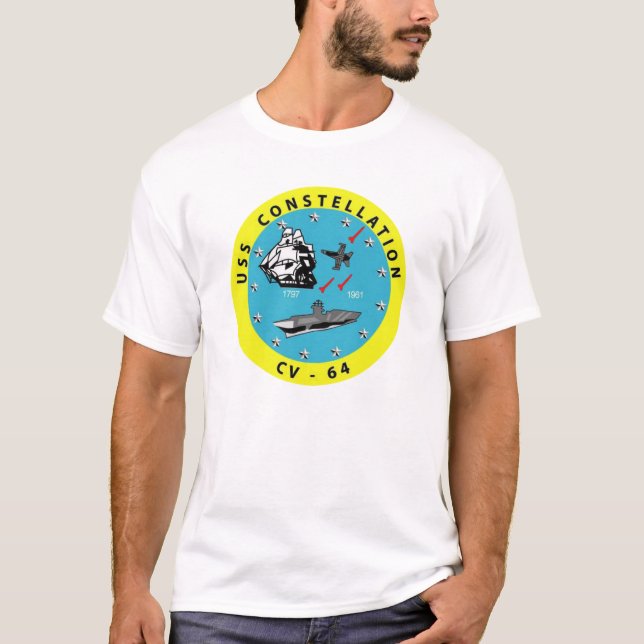 USS Constellation CV-64 T Shirt (Framsida)