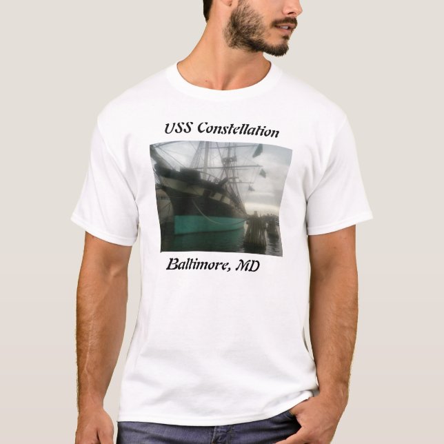 USS Constellation T Shirt (Framsida)
