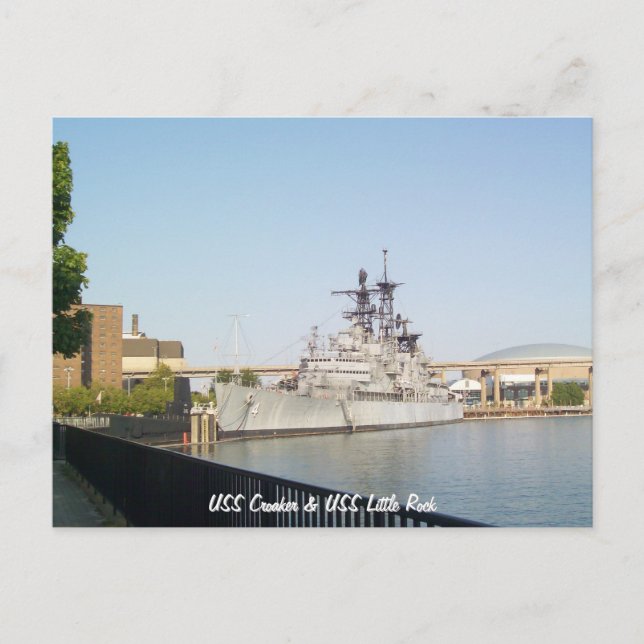 USS Croaker och USS Little Rock Vykort (Framsida)