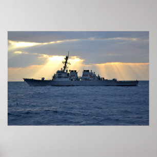 USS Curtis Wilbur (GD 54) Poster