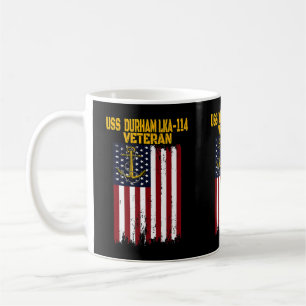 USS Durham LKA-114 Amphibious Cargo Frakt Veterans Kaffemugg