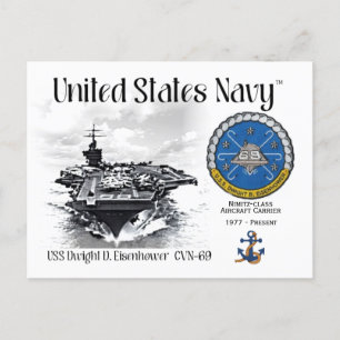 USS DWIGHT D. EISENHOWER CVN-69 - vykort