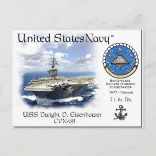 USS DWIGHT D. EISENHOWER CVN-69 vykort