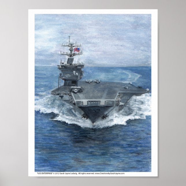 USS ENTERPRISE Art-utskrift Poster (Framsidan)