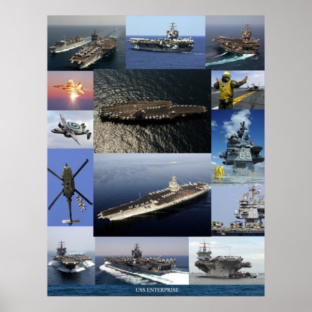 USS Enterprise Collage Poster (Framsidan)