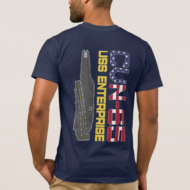 USS ENTERPRISE CVN-65 T-Shirt (Baksida)