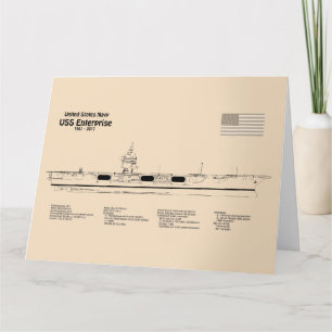 USS Enterprise - Frakt Blueprint Plans SD Tack Kort