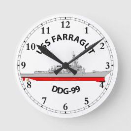 USS FARRAGUT - DDG-99 - ARLEIGH BURKE RUND KLOCKA