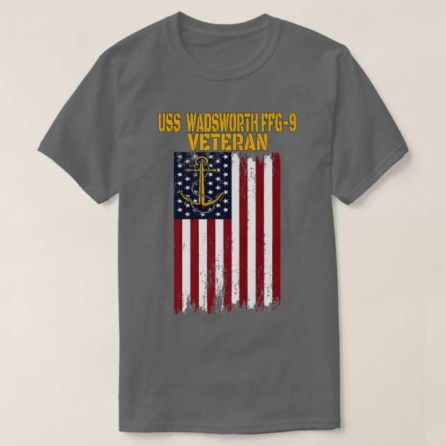 USS FFG-9 Frigate Veterans Day Fars dag Premiu T Shirt (Design framsida)