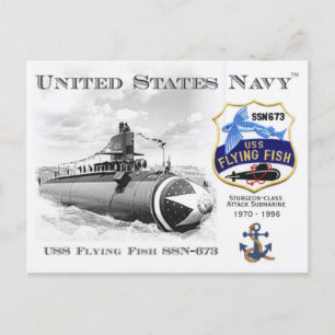USS FLYING FISH SSBN-673 SUBMARINEPostcard Vykort