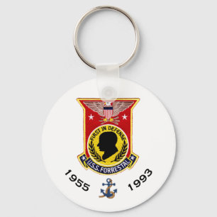 USS FORRESTAL CV-49 CARRIERKEYCHAIN NYCKELRING