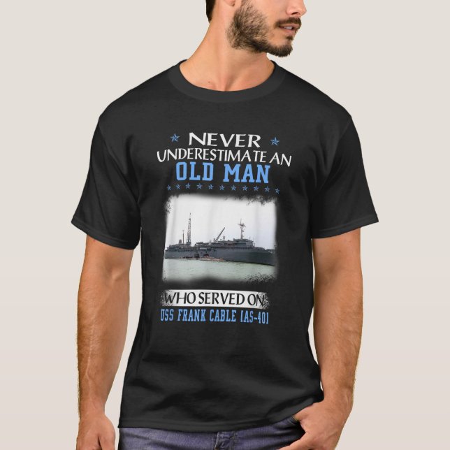 USS Frank Cable AS 40 Veterans Day Far Day Gift T Shirt (Framsida)