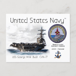 USS GEORGE H.W. BUSH AIRCRAFT CARRIER - vykort