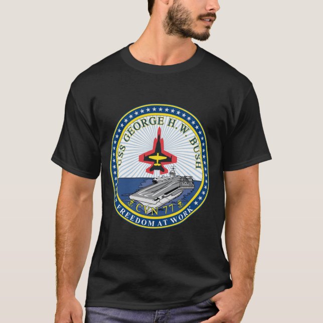 USS George H.W. Bush (CVN-77) T Shirt (Framsida)
