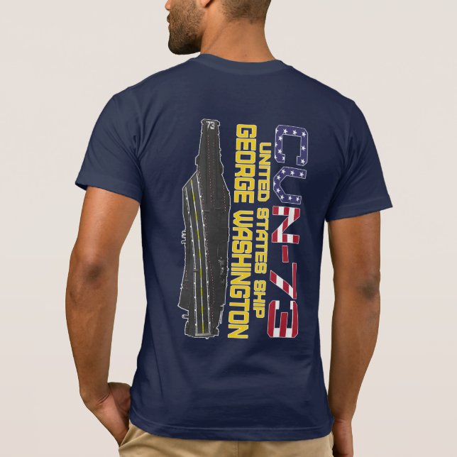 USS GEORGE WASHINGTON CVN-73 T-Shirt (Baksida)
