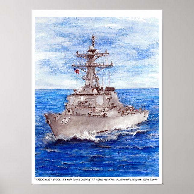 USS Gonzalez Poster (Framsidan)