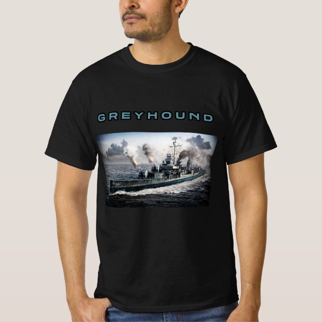 USS Greyhound Movie Film Inspired T Shirt (Framsida)