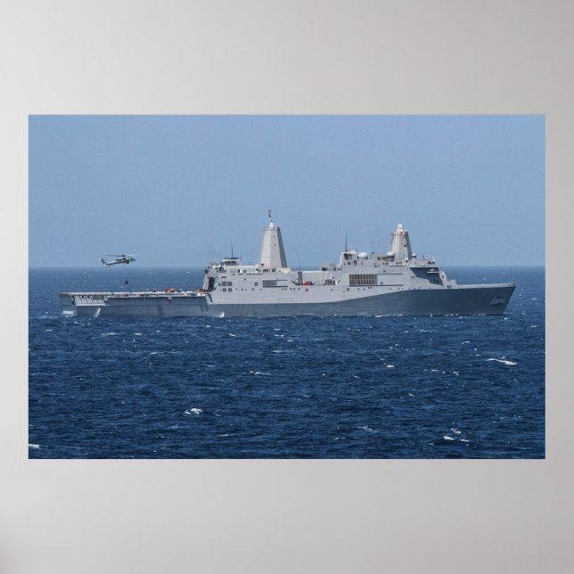 USS Grönt Bay (LPD 20) Poster (Framsidan)