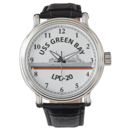 USS GRÖNT BAY, LPD-20, SAN ANTONIO WATCH ARMBANDSUR