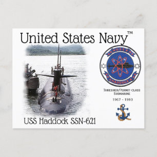 USS HADDOCK SSN-621 UBÅT VYKORT