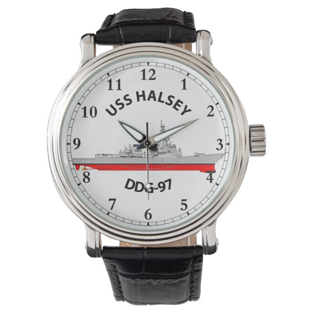 USS HALSEY - DDG-97 - ARLEIGH BURKE WATCH ARMBANDSUR (Framsida)