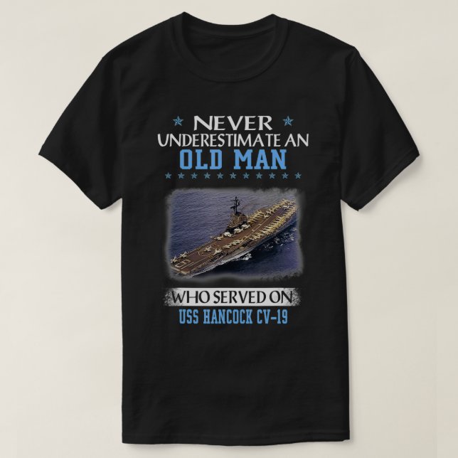 USS Hancock CV19 Veterans Day Far Day Gift T Shirt (Design framsida)