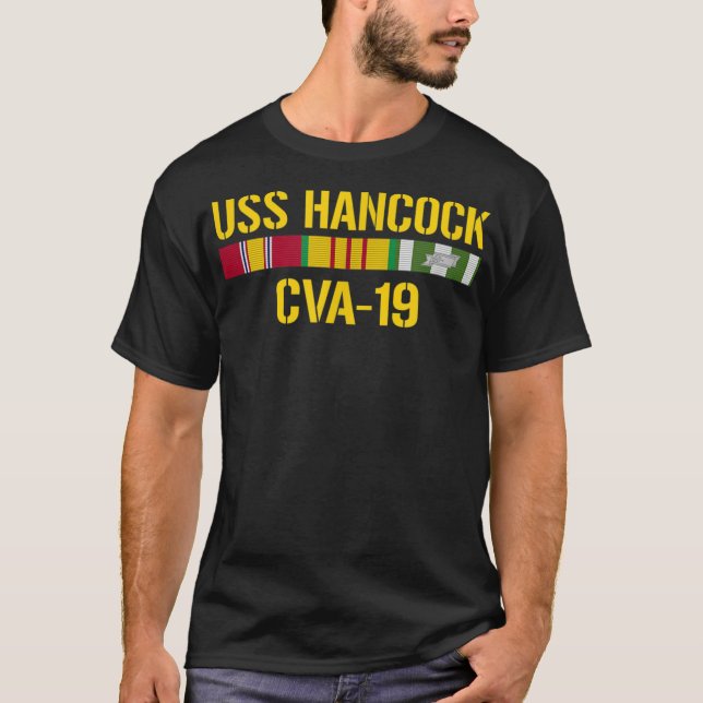 USS Hancock CVA19 Vietnam Veteran T Shirt (Framsida)