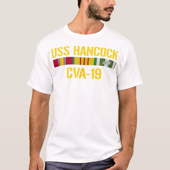 USS Hancock CVA19 Vietnam Veteran T Shirt (Framsida)
