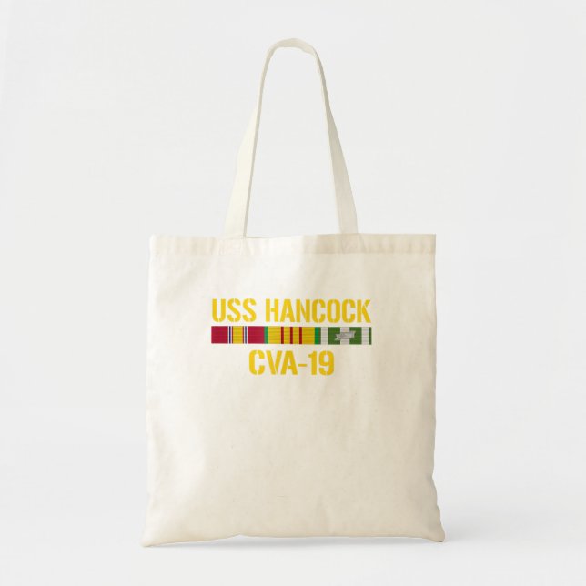 USS Hancock CVA19 Vietnam Veteran Tygkasse (Framsidan)