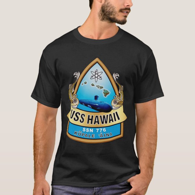 USS Hawaii (SSN-776) T Shirt (Framsida)