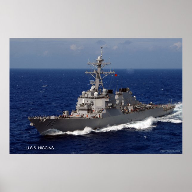 USS Higgins (GD 76) Poster (Framsidan)