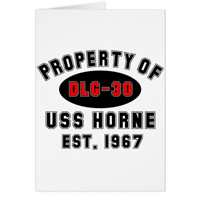 USS Horne DLG-30 Hälsningskort (Framsidan)