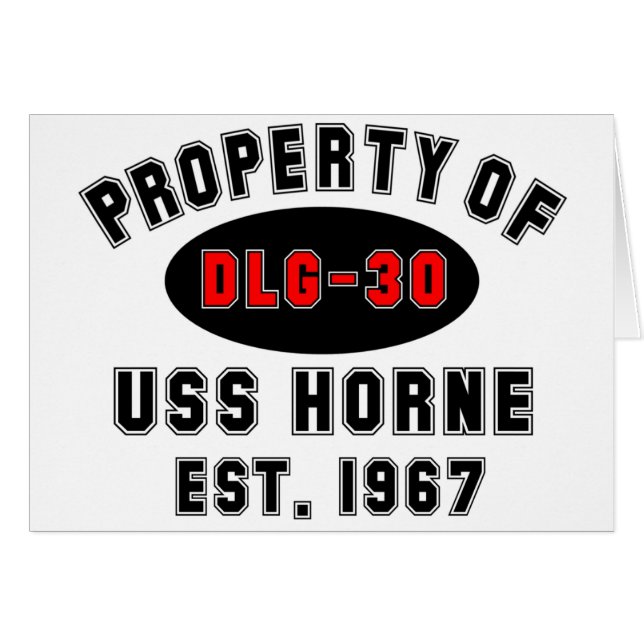 USS Horne DLG-30 Hälsningskort (Framsidan Horizontal)