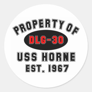 USS Horne DLG-30 Runt Klistermärke