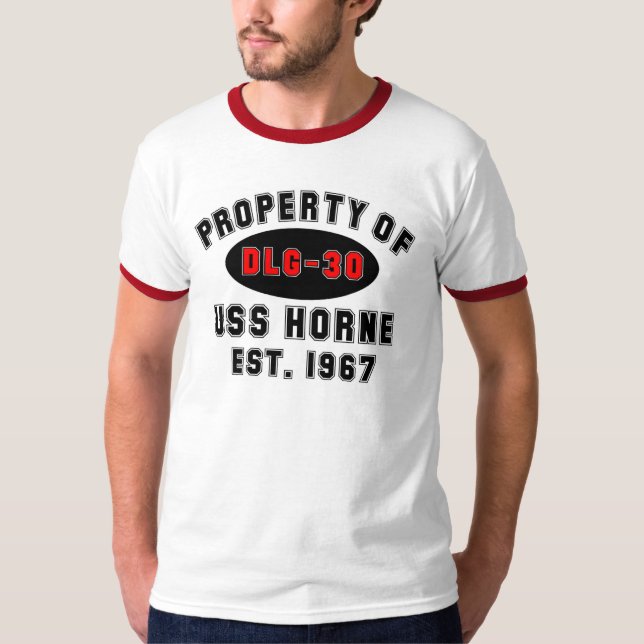 USS Horne DLG-30 Tee Shirt (Framsida)