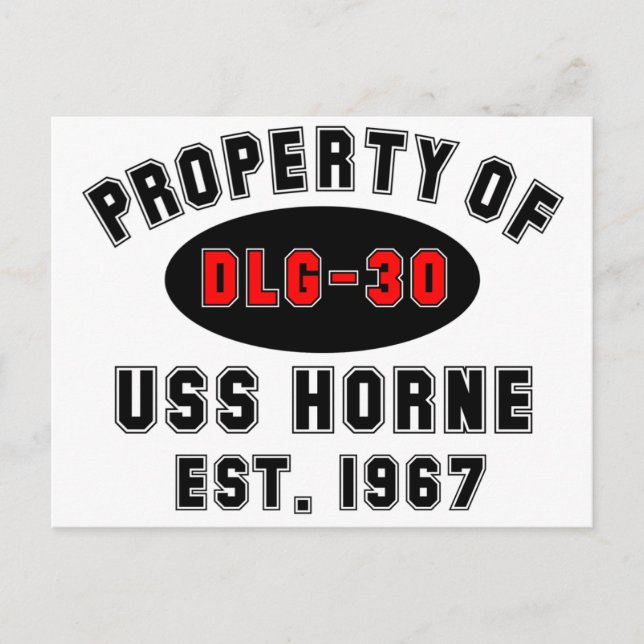 USS Horne DLG-30 Vykort (Framsida)
