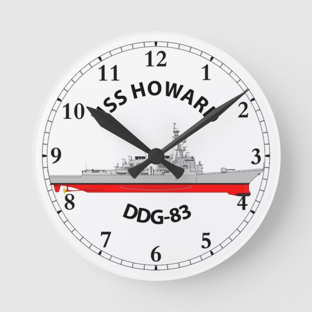 USS HOWARD - DDG-83 - ARLEIGH BURKE RUND KLOCKA (Framsida)