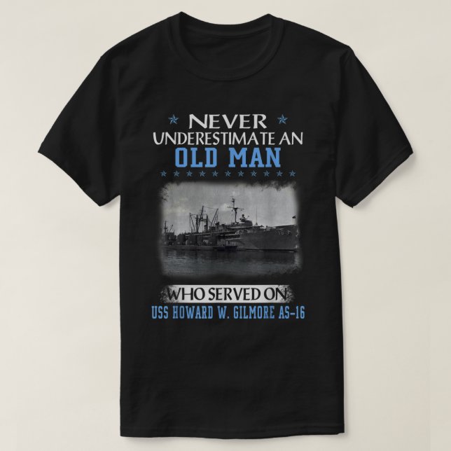 USS Howard W Gilmore AS16 Veterans Day Far Day T Shirt (Design framsida)
