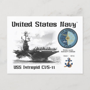 USS INTREPID CVS-11 FLYGPLANBÅT - Vykort