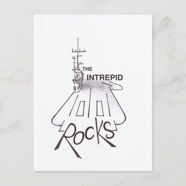 USS INTREPID-kort Vykort (Framsida)