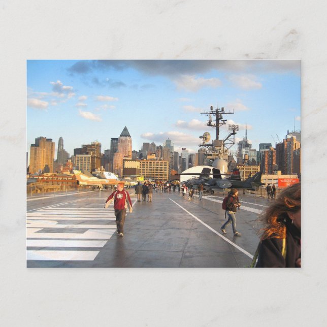 USS Intrepids flygdäck Vykort (Framsida)