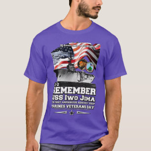USS Iwo Jima LHD7 amfibious Attault frakt veterans T Shirt