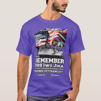 USS Iwo Jima LHD7 amfibious Attault frakt veterans T Shirt