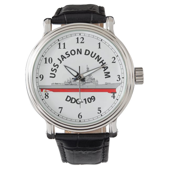 USS JASON DUNHAM - DDG-109 - ARLEIGH BURKE WATCH ARMBANDSUR (Framsida)