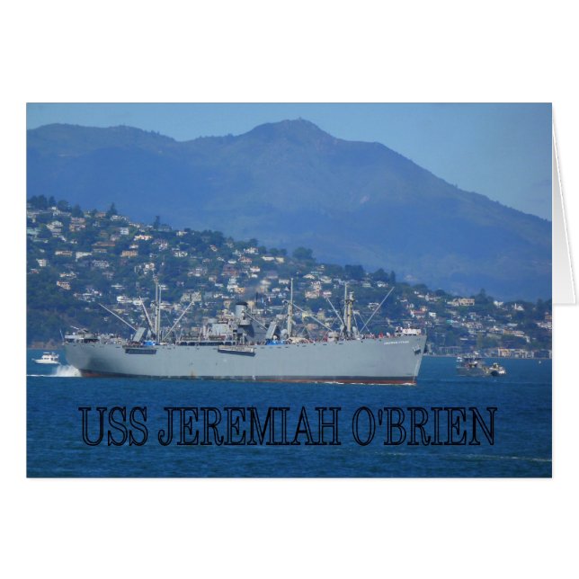 USS Jeremiah O'Brien Hälsningskort (Framsidan Horizontal)