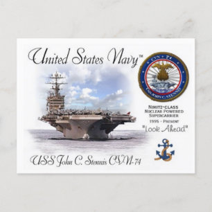 USS JOHN C. STENNIS CVN-74 CARRIER - vykort