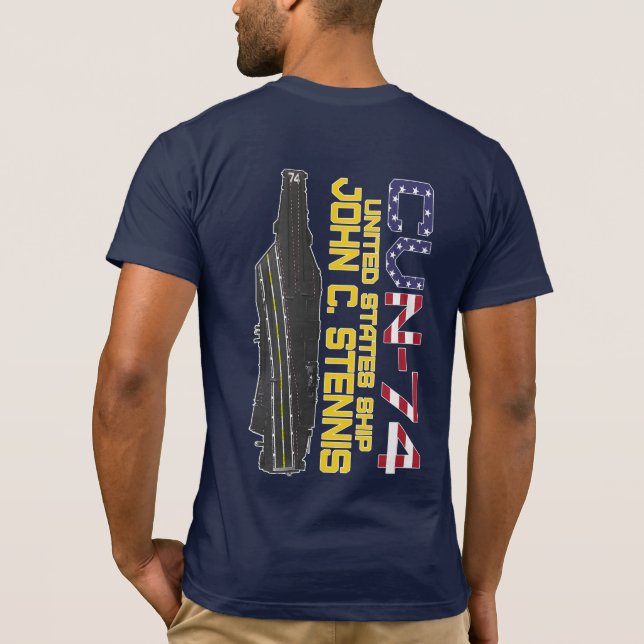 USS JOHN C. STENNIS CVN-74 T-Shirt (Baksida)