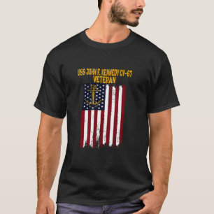 USS John F Kennedy CV 67 Aircraft Carrier Veteran T Shirt