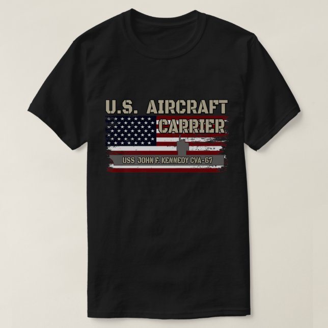 USS John F. Kennedy CVA-67 Aircraft Vetera T Shirt (Design framsida)
