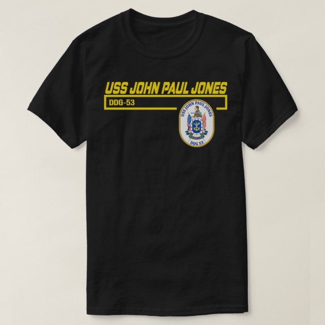 USS John Paul Jones DDG53 T Shirt (Design framsida)